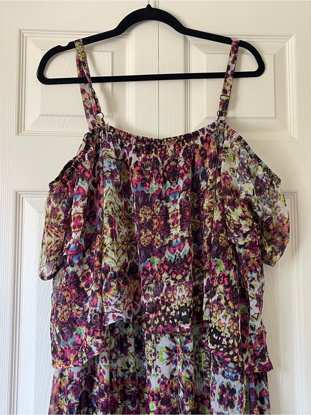 Floral Multi-Color Boho Top - Picture 2 of 3